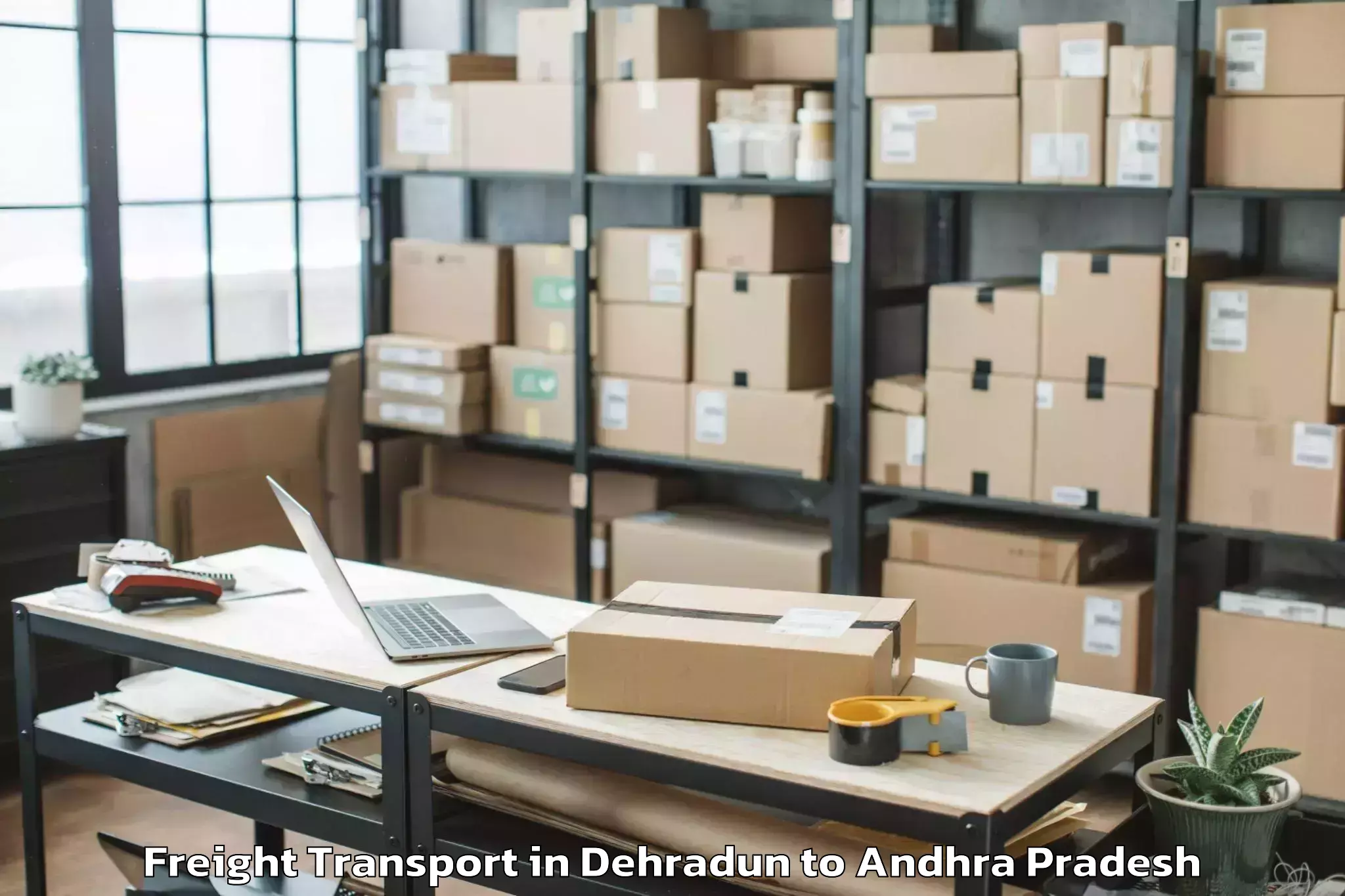 Top Dehradun to Gangavaram Freight Transport Available